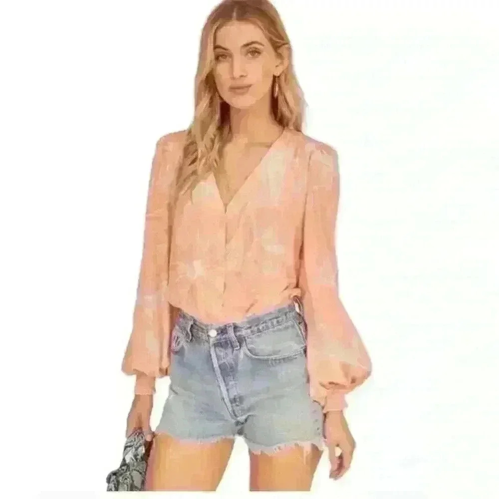 ASTR the label Dixie Floral Sketch Bodysuit Size S NWT